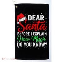 Dear Santa I Can Explain Funny Christmas Golf Towel thumb 0