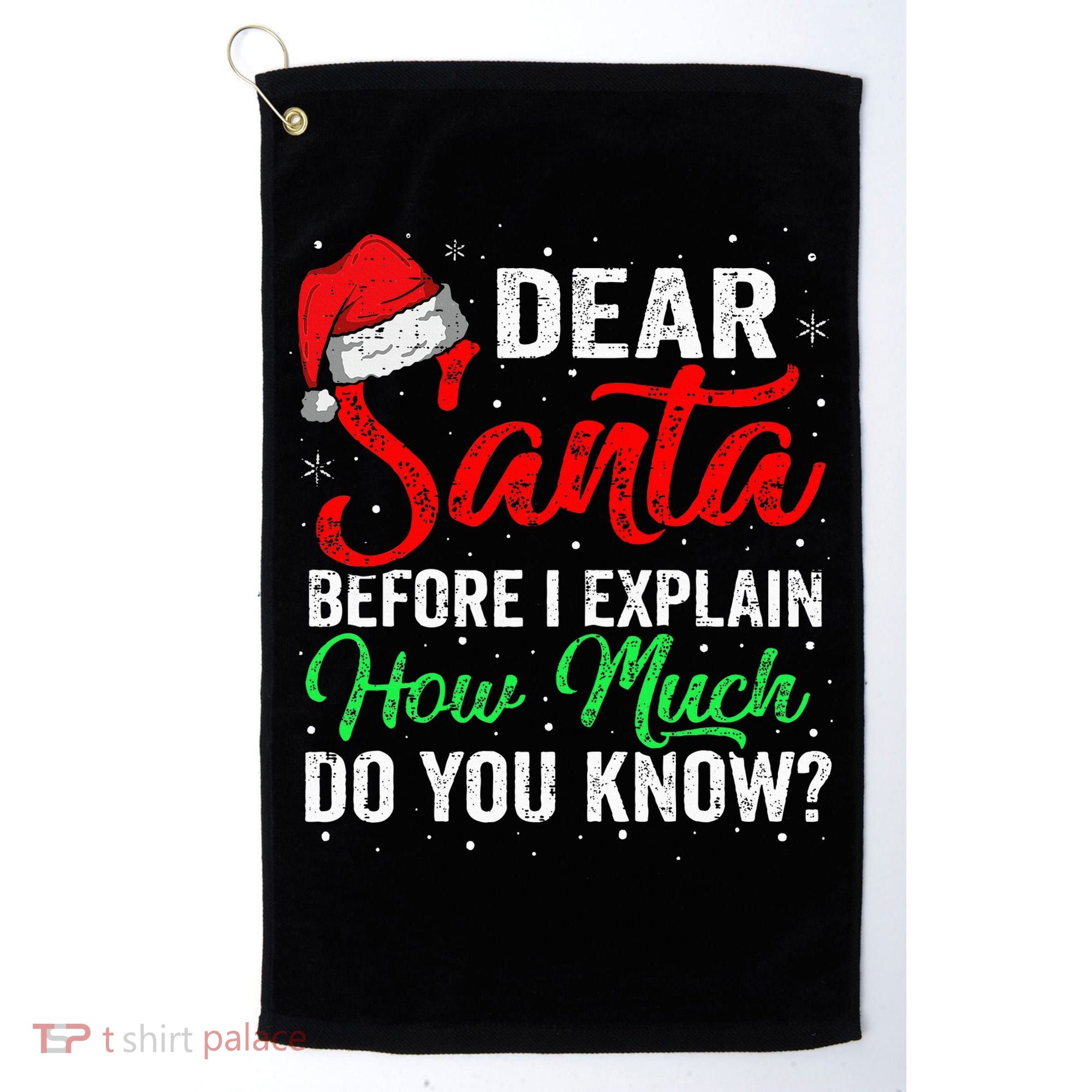 Dear Santa I Can Explain Funny Christmas Golf Towel