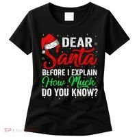 Dear Santa I Can Explain Funny Christmas Women's T-Shirt thumb 0