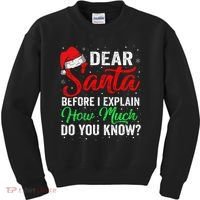 Dear Santa I Can Explain Funny Christmas Kids Sweatshirt thumb 0