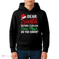 Dear Santa I Can Explain Funny Christmas Kids Hoodie thumb 4