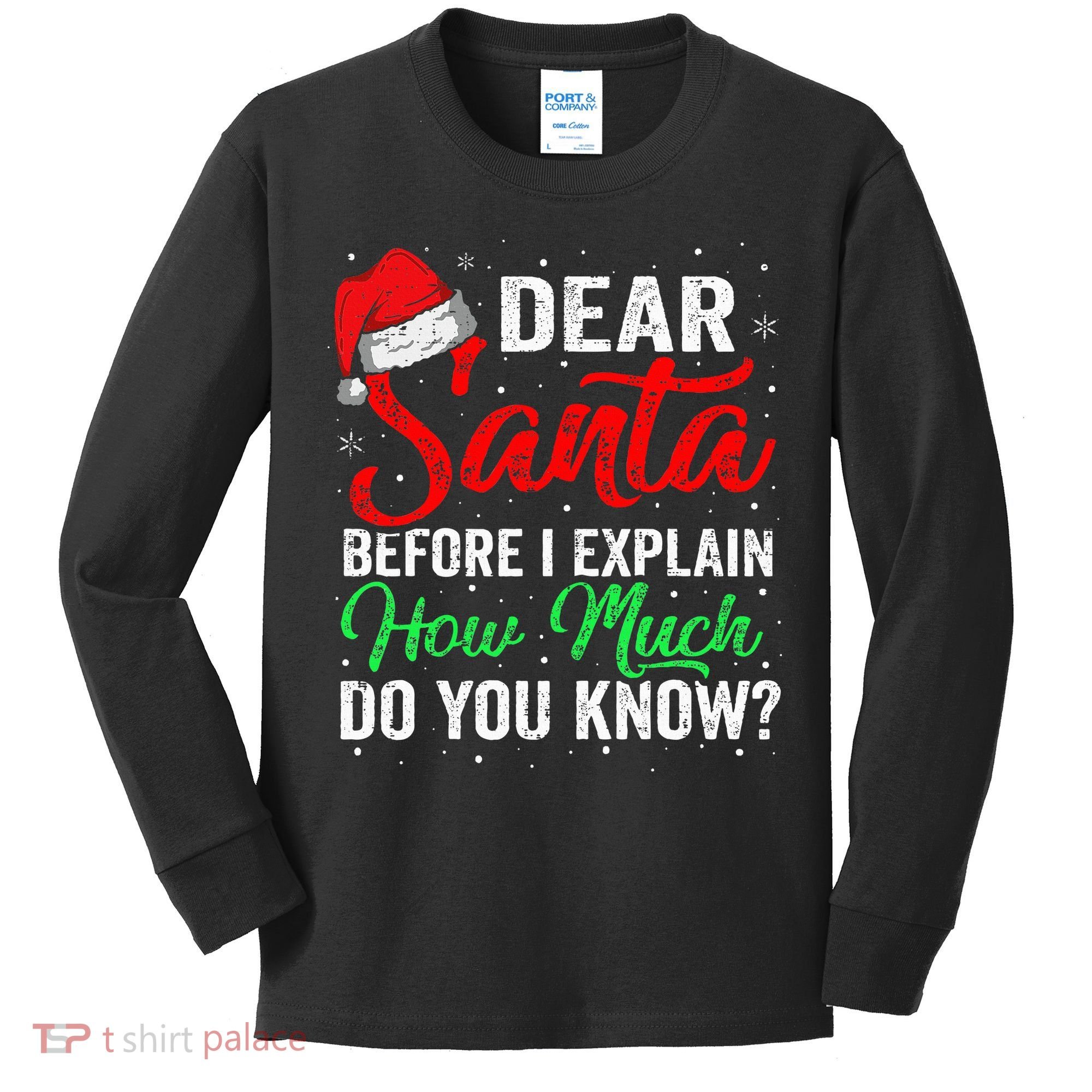 Dear Santa I Can Explain Funny Christmas Kids Long Sleeve Shirt