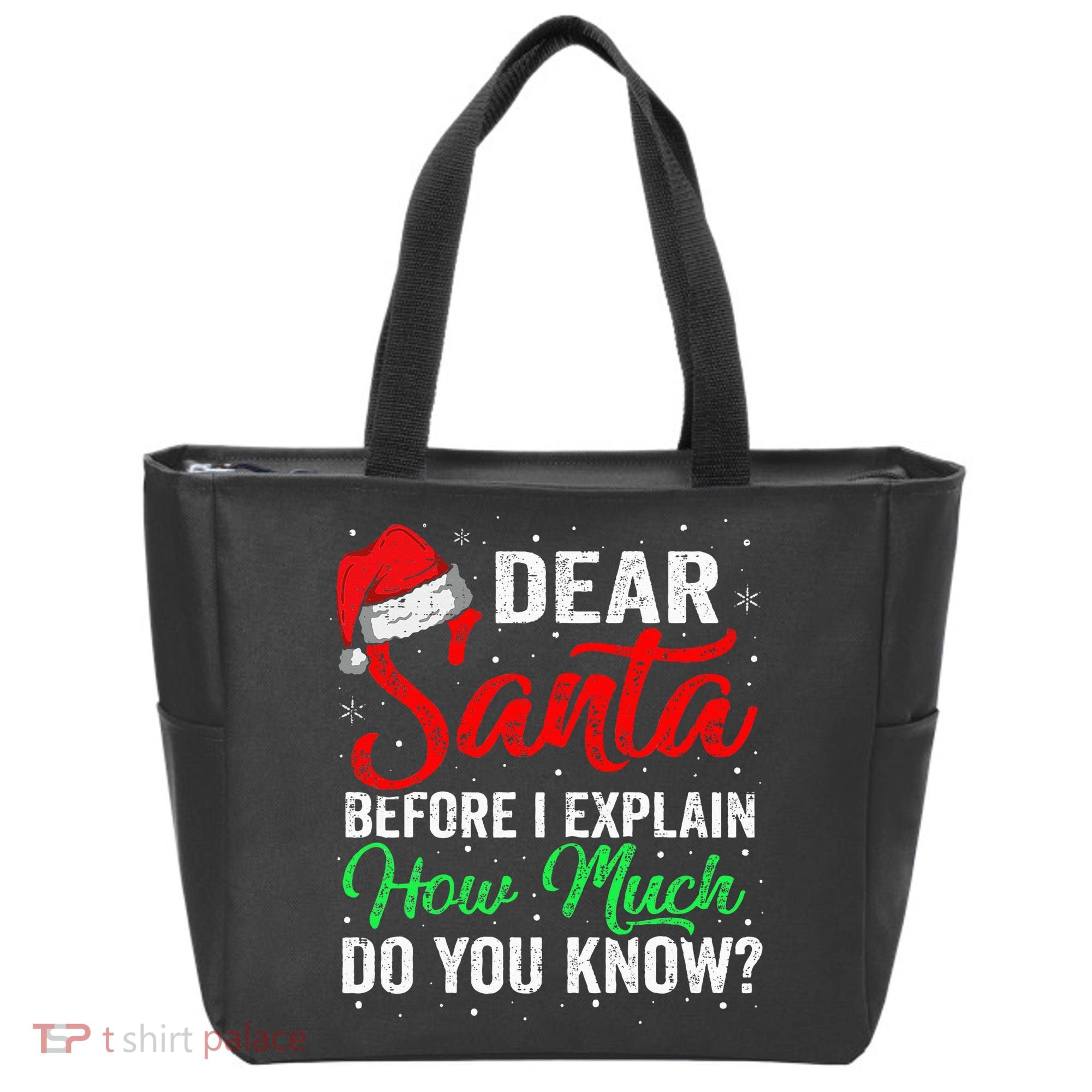Dear Santa I Can Explain Funny Christmas Tote Bag