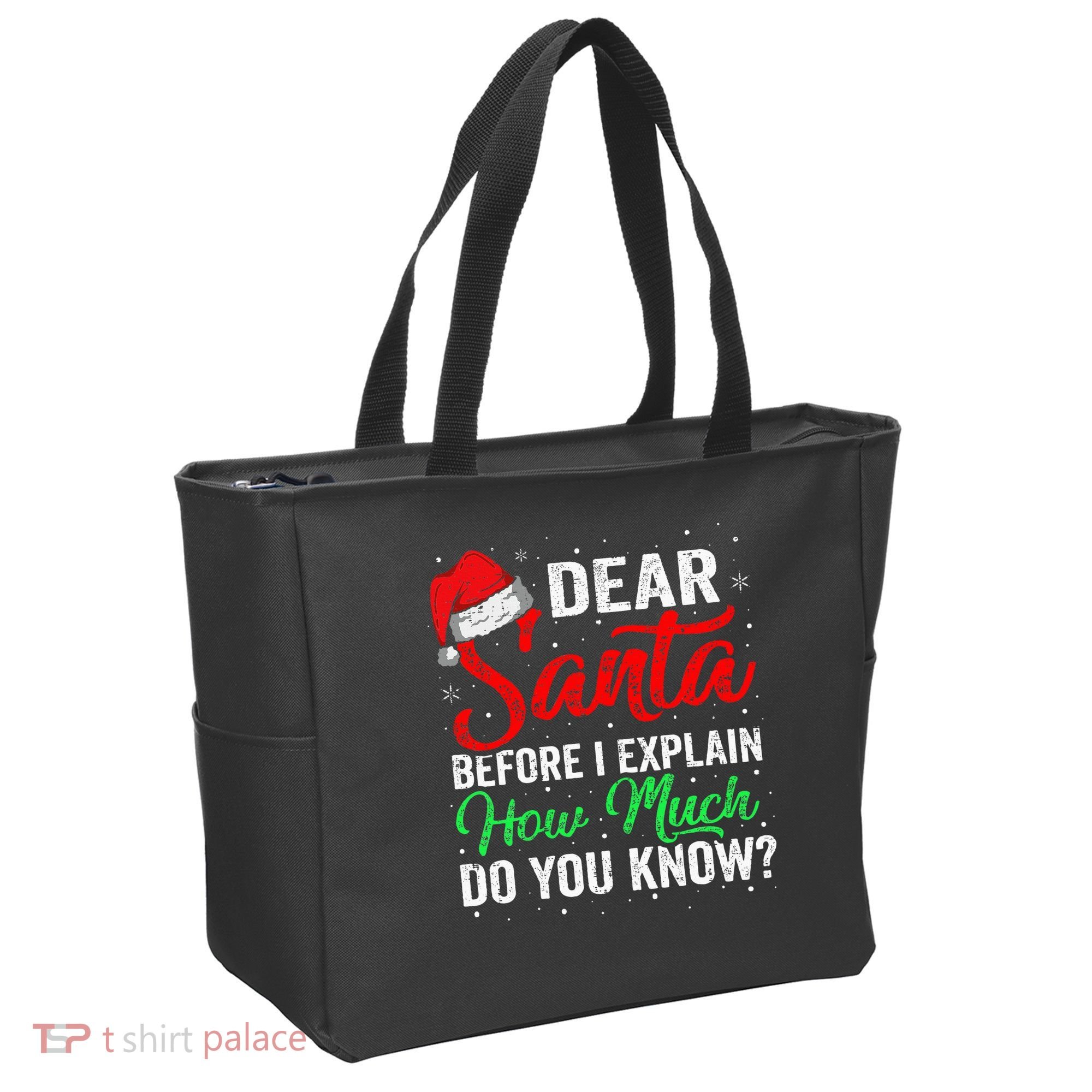 Dear Santa I Can Explain Funny Christmas Tote Bag