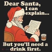 Dear Santa I Can Explain But Youll Need A Drink First Beanie thumb 2