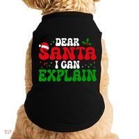 Dear Santa I Can Explain Funny Christmas Joke Gift Doggie Tank thumb 0
