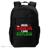 Dear Santa I Can Explain Funny Christmas Joke Gift Backpack thumb 0