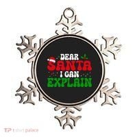 Dear Santa I Can Explain Funny Christmas Joke Gift Ornament thumb 0