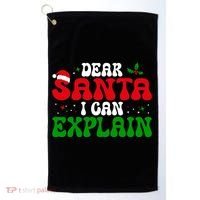 Dear Santa I Can Explain Funny Christmas Joke Gift Golf Towel thumb 0