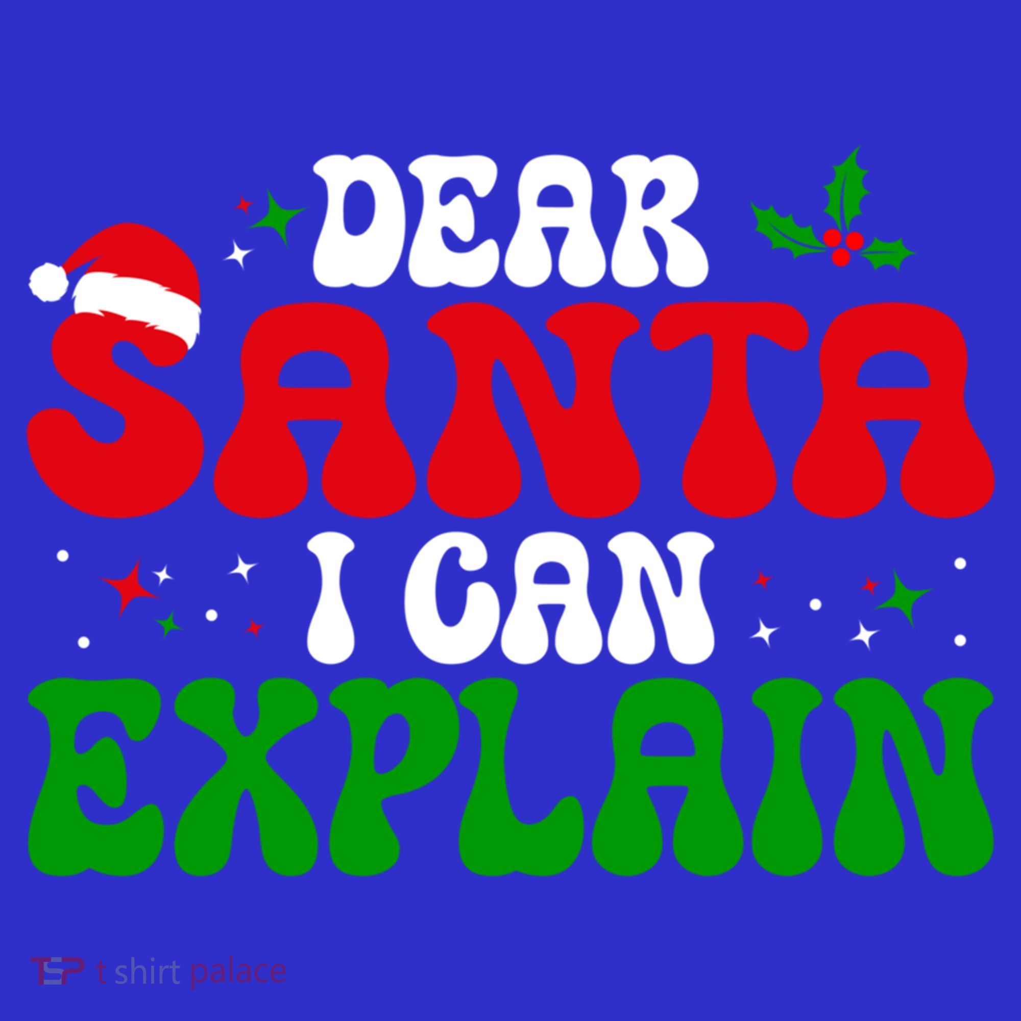 Dear Santa I Can Explain Funny Christmas Joke Gift Mousepad