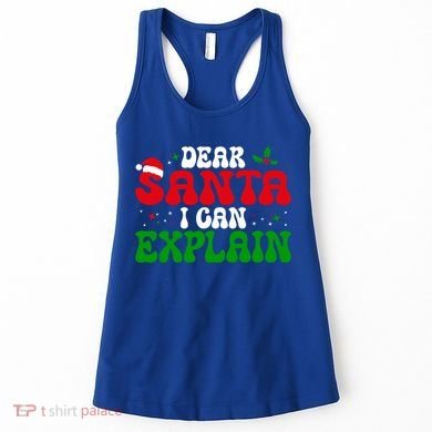 Dear Santa I Can Explain Funny Christmas Joke Gift Women's Tank Top