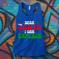 Dear Santa I Can Explain Funny Christmas Joke Gift Women's Tank Top thumb 3