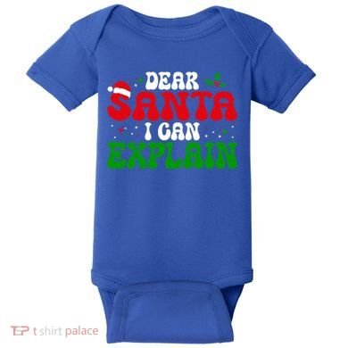 Dear Santa I Can Explain Funny Christmas Joke Gift Baby Bodysuit