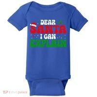 Dear Santa I Can Explain Funny Christmas Joke Gift Baby Bodysuit thumb 0