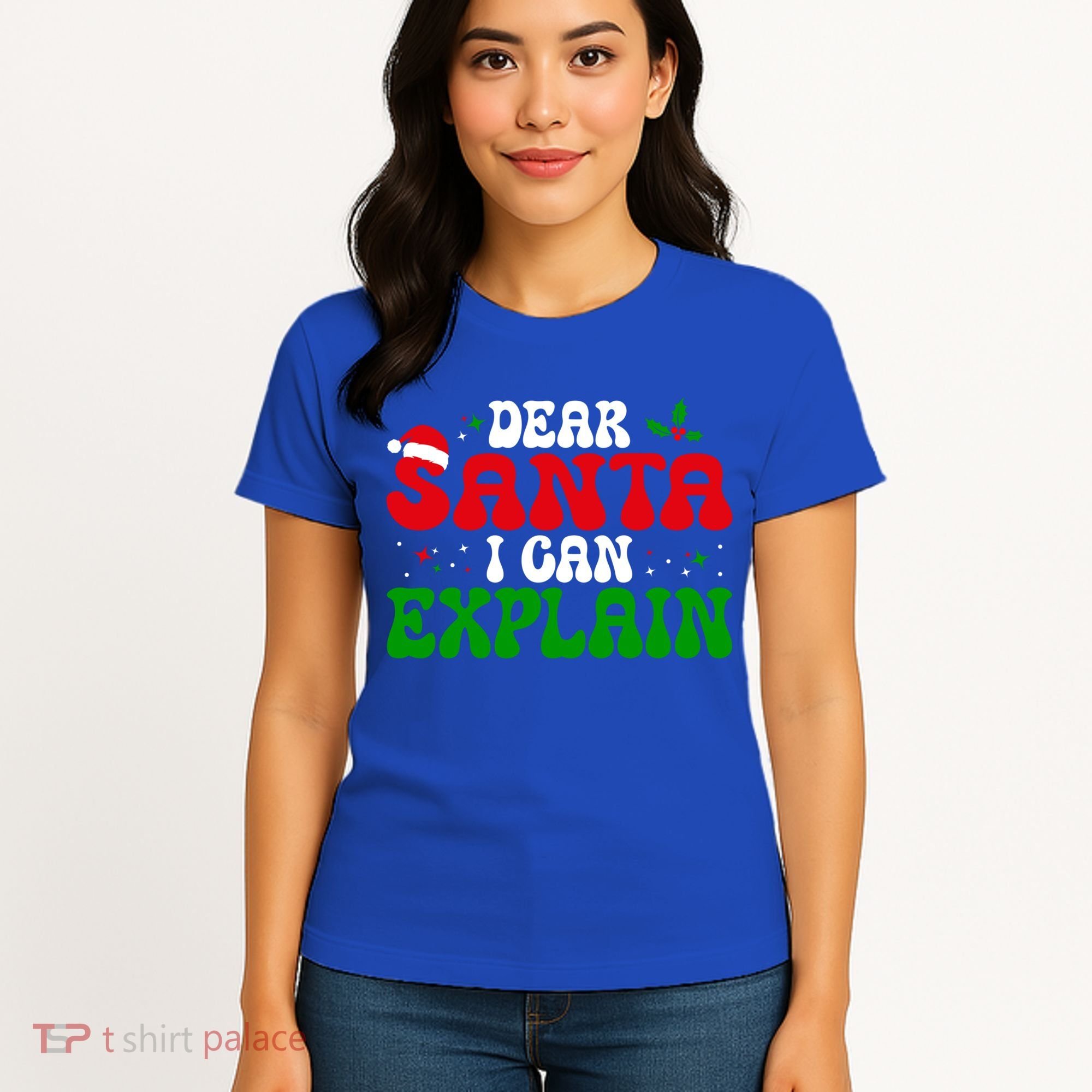 Dear Santa I Can Explain Funny Christmas Joke Gift Women's T-Shirt