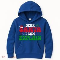 Dear Santa I Can Explain Funny Christmas Joke Gift Kids Hoodie thumb 0