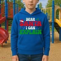 Dear Santa I Can Explain Funny Christmas Joke Gift Kids Hoodie thumb 2