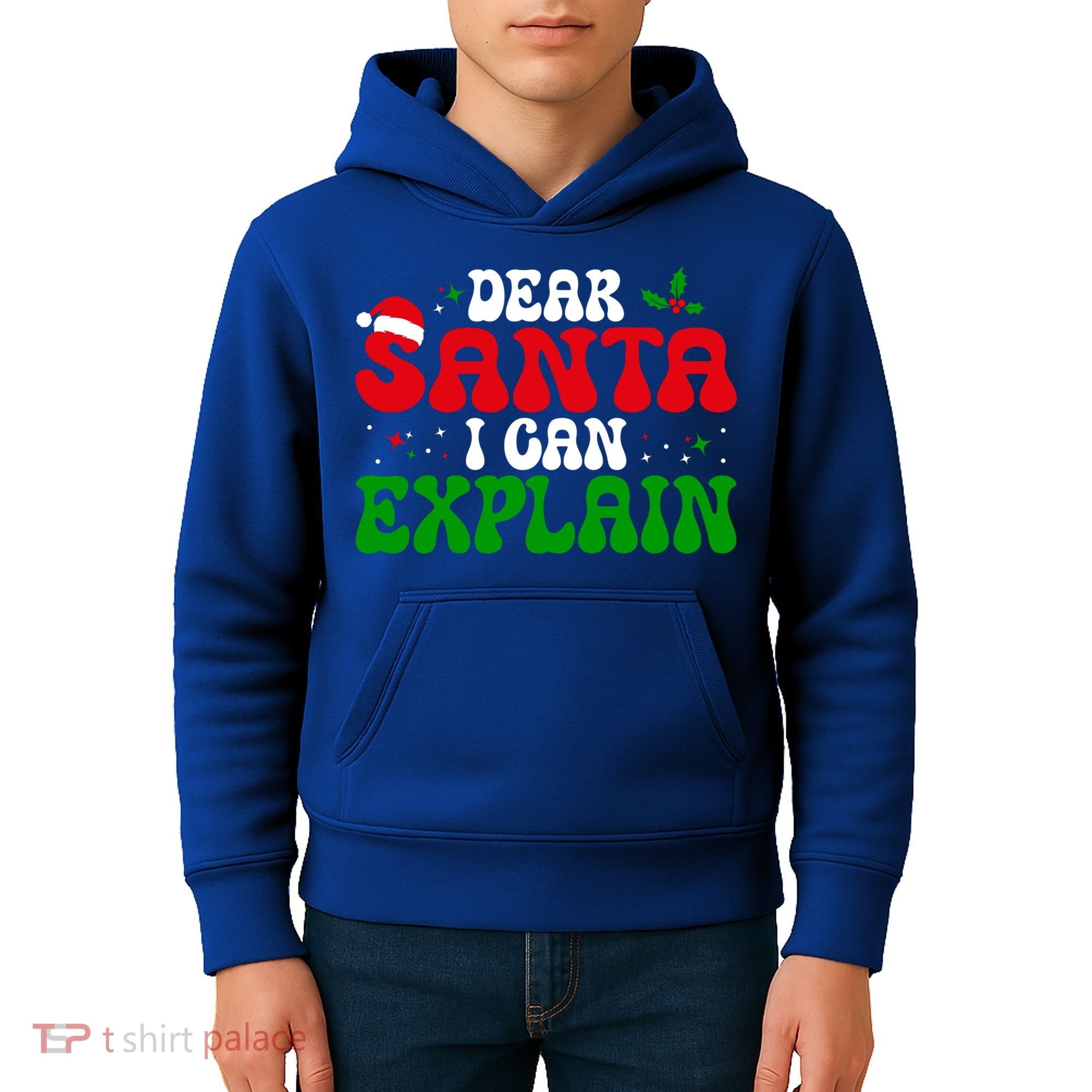 Dear Santa I Can Explain Funny Christmas Joke Gift Kids Hoodie