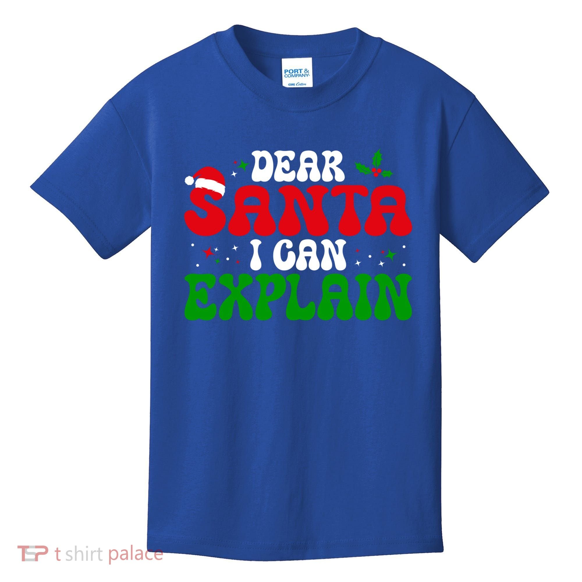 Dear Santa I Can Explain Funny Christmas Joke Gift Kids T-Shirt