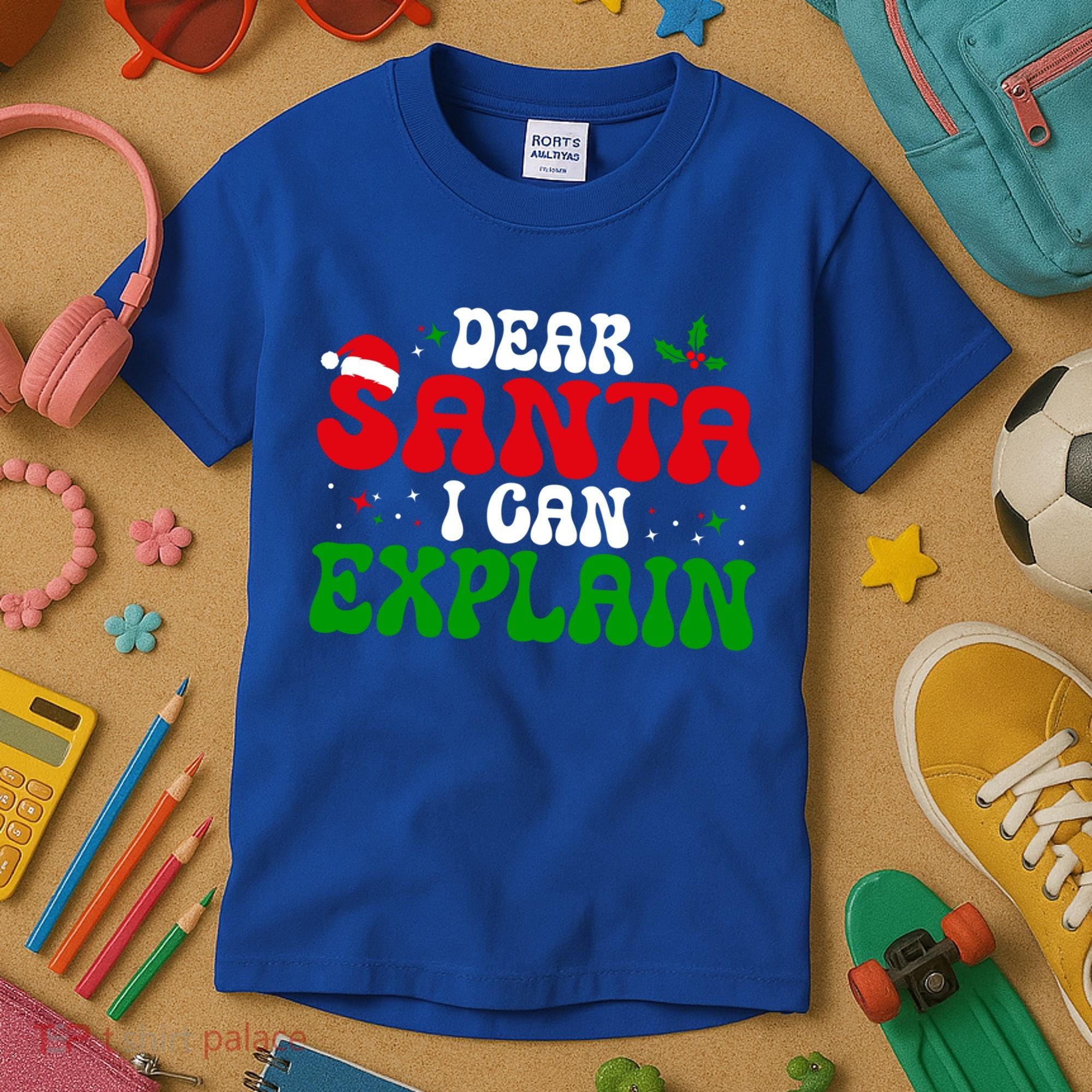 Dear Santa I Can Explain Funny Christmas Joke Gift Kids T-Shirt