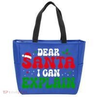 Dear Santa I Can Explain Funny Christmas Joke Gift Tote Bag thumb 0