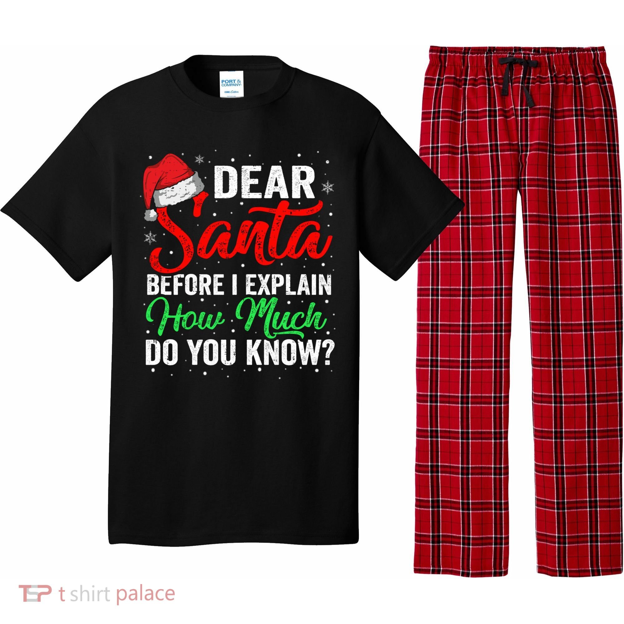 Dear Santa I Can Explain Funny Christmas Gift Adults Gift Pajama Set