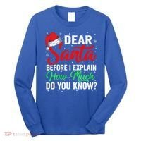 Dear Santa I Can Explain Funny Christmas Gift Adults Gift Long Sleeve Shirt thumb 0