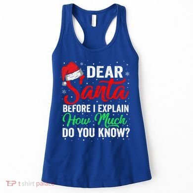 Dear Santa I Can Explain Funny Christmas Gift Adults Gift Women's Tank Top