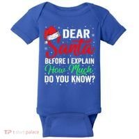Dear Santa I Can Explain Funny Christmas Gift Adults Gift Baby Bodysuit thumb 0