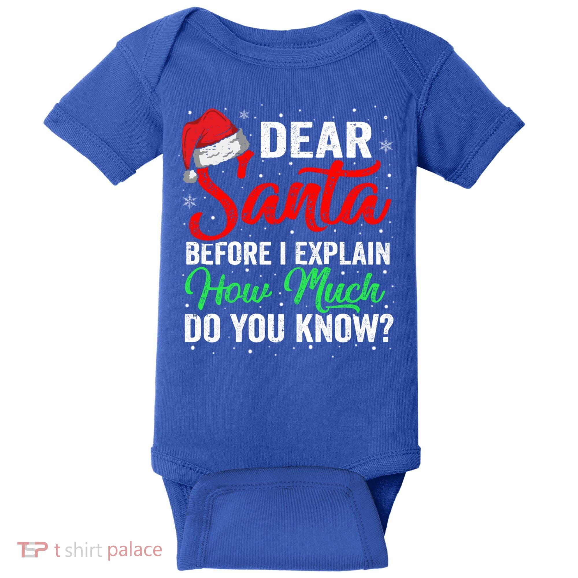 Dear Santa I Can Explain Funny Christmas Gift Adults Gift Baby Bodysuit