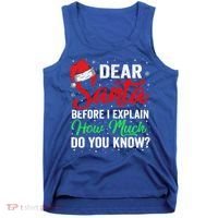 Dear Santa I Can Explain Funny Christmas Gift Adults Gift Tank Top thumb 0