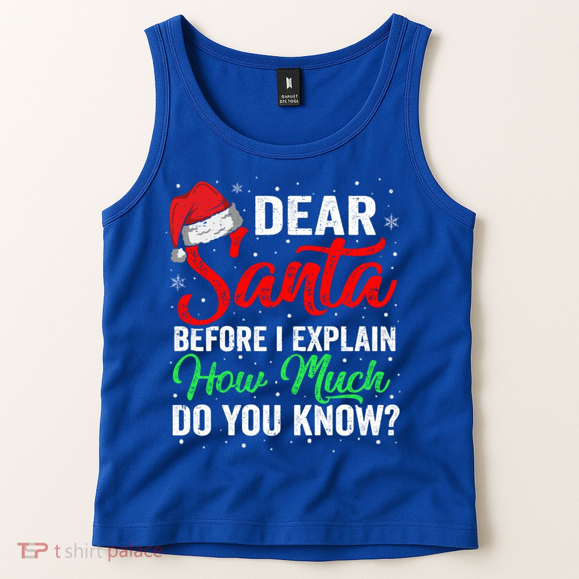 Dear Santa I Can Explain Funny Christmas Gift Adults Gift Tank Top
