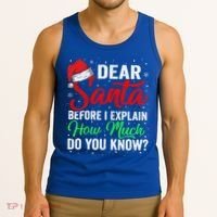 Dear Santa I Can Explain Funny Christmas Gift Adults Gift Tank Top thumb 3