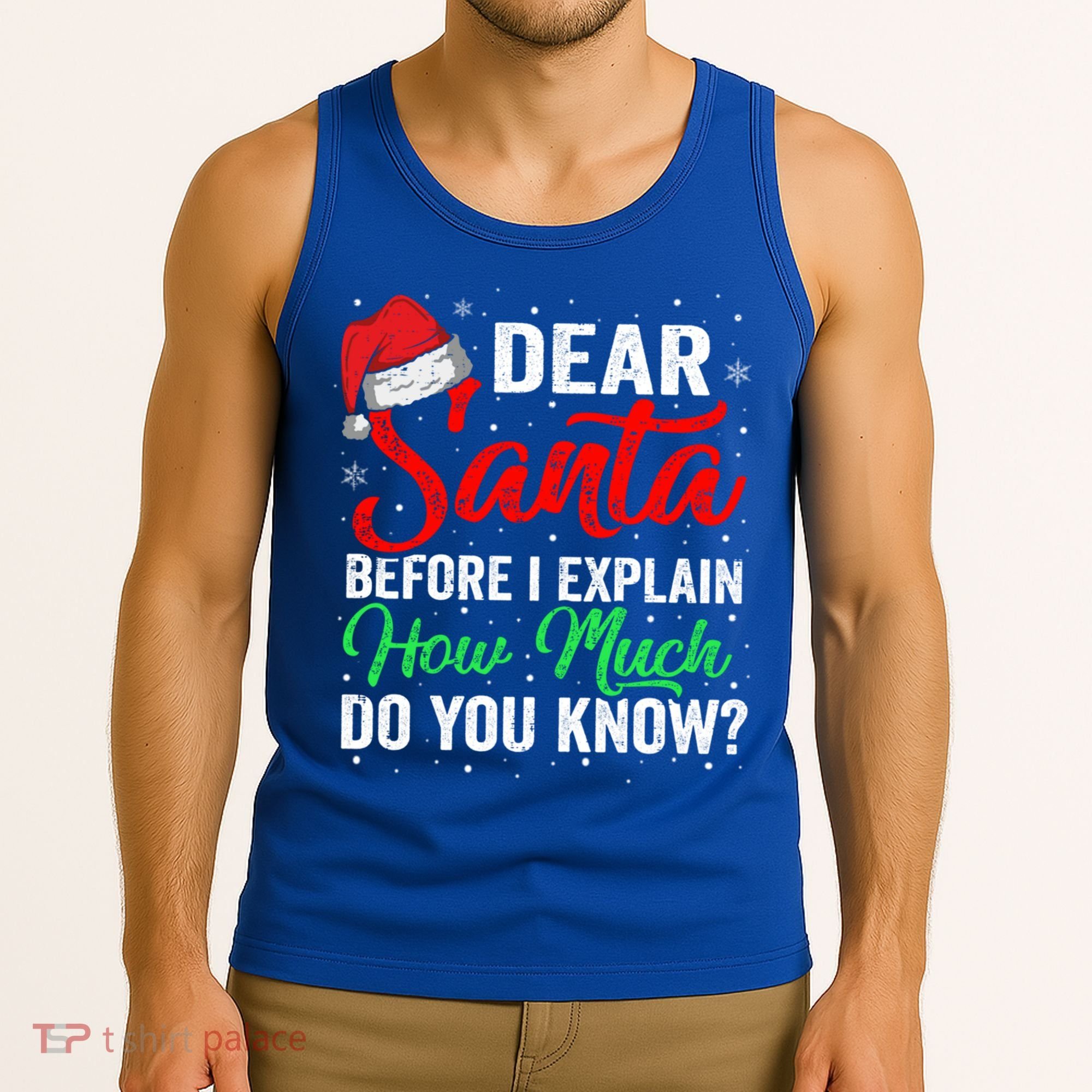 Dear Santa I Can Explain Funny Christmas Gift Adults Gift Tank Top