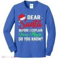 Dear Santa I Can Explain Funny Christmas Gift Adults Gift Kids Long Sleeve Shirt thumb 0
