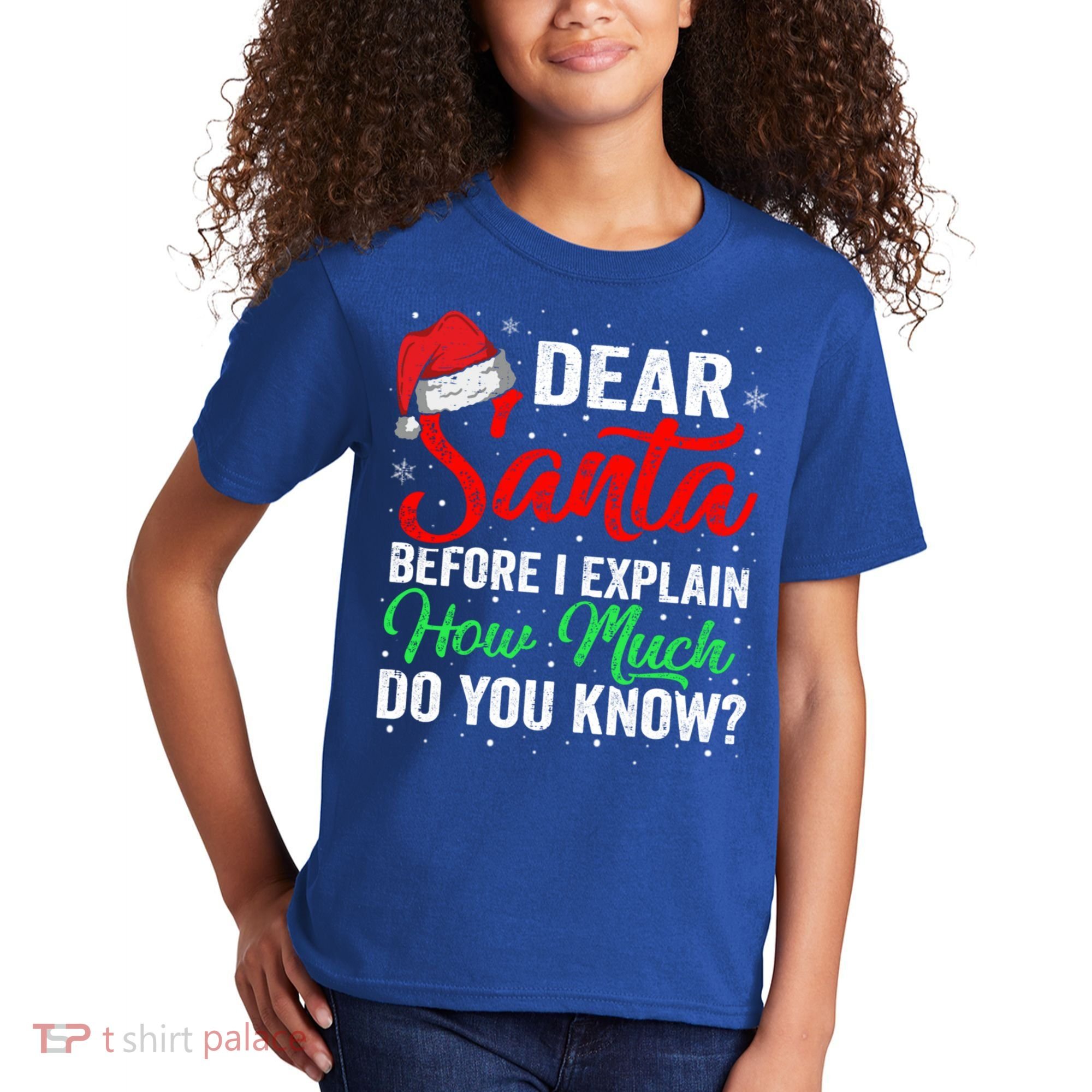 Dear Santa I Can Explain Funny Christmas Gift Adults Gift Kids T-Shirt