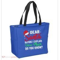 Dear Santa I Can Explain Funny Christmas Gift Adults Gift Tote Bag thumb 2
