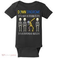 Down Syndrome It's A Different Ability Funny Down Syndrome Baby Bodysuit thumb 0