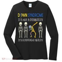 Down Syndrome It's A Different Ability Funny Down Syndrome Women's Long Sleeve Shirt thumb 0