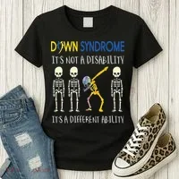 Down Syndrome It's A Different Ability Funny Down Syndrome Women's T-Shirt thumb 3