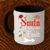Dear Santa It Was His Fault Funny Xmas Couples For Christmas Gift Coffee Mug thumb 2