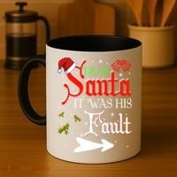 Dear Santa It Was His Fault Funny Xmas Couples For Christmas Gift Coffee Mug thumb 4