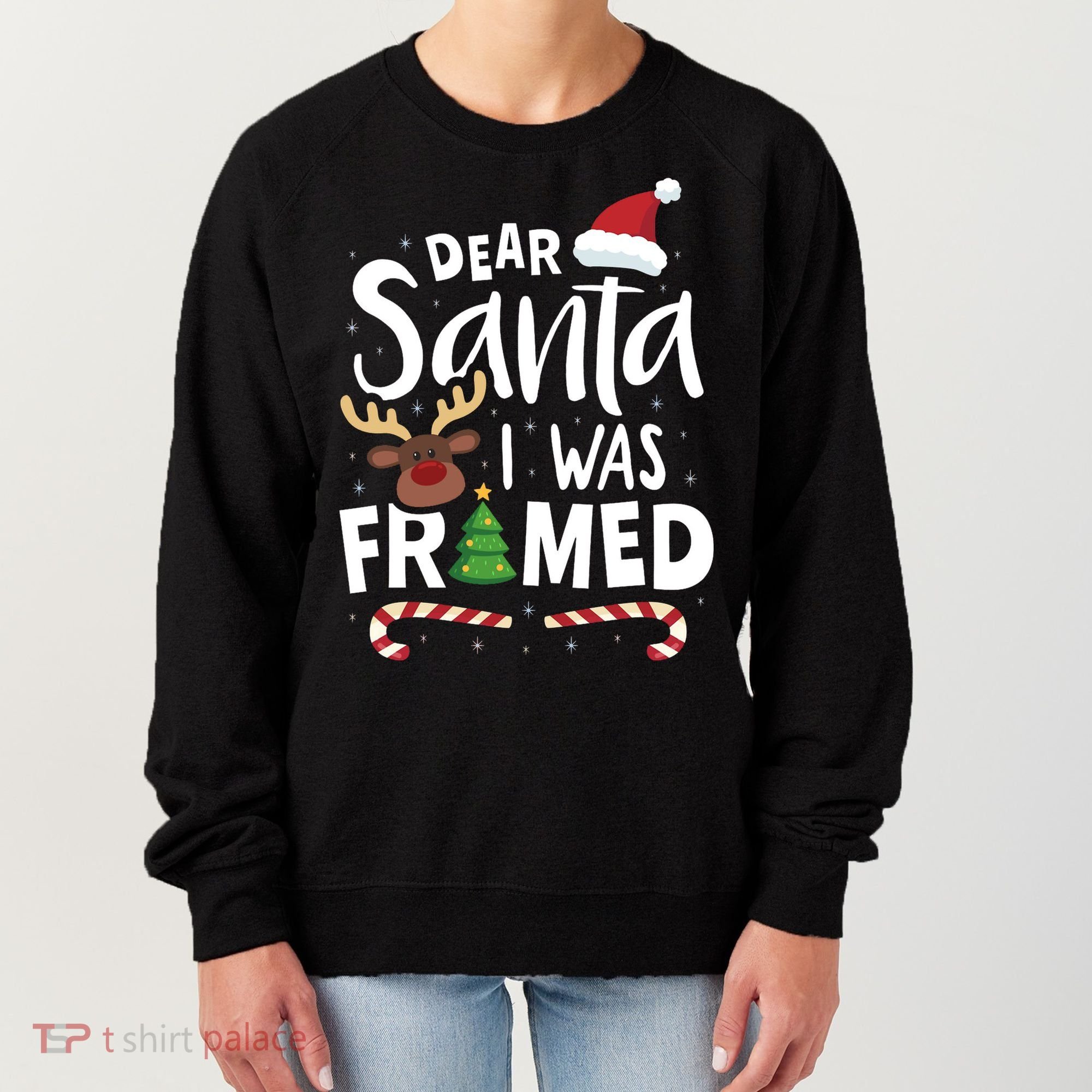 Dear Santa I Was Framed Women's Sweatshirt