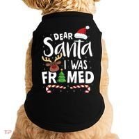 Dear Santa I Was Framed Doggie Tank thumb 0