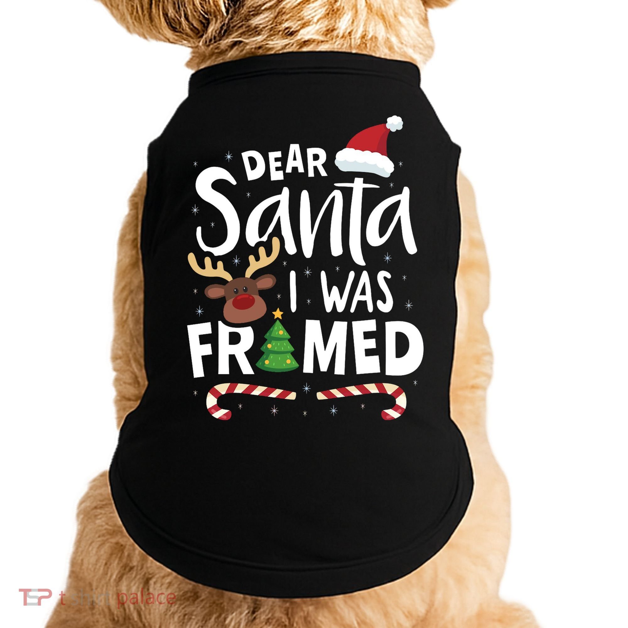 Dear Santa I Was Framed Doggie Tank