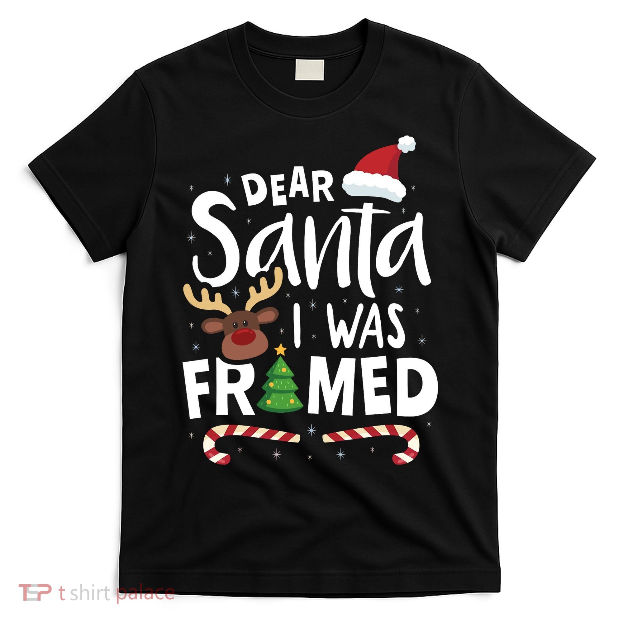 Dear Santa I Was Framed T-Shirt