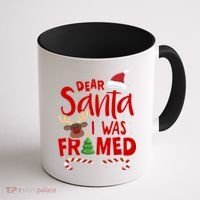 Dear Santa I Was Framed Coffee Mug thumb 1