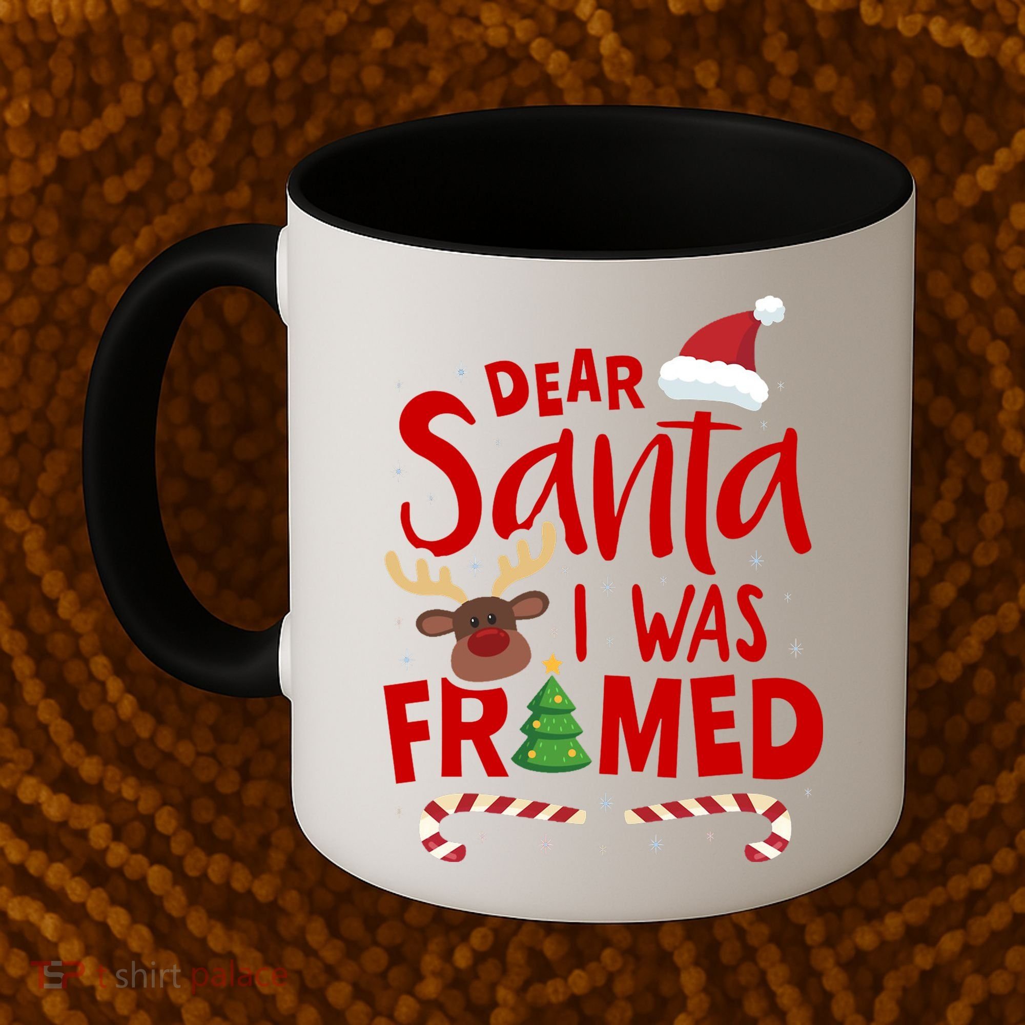 Dear Santa I Was Framed Coffee Mug