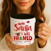 Dear Santa I Was Framed Coffee Mug thumb 3