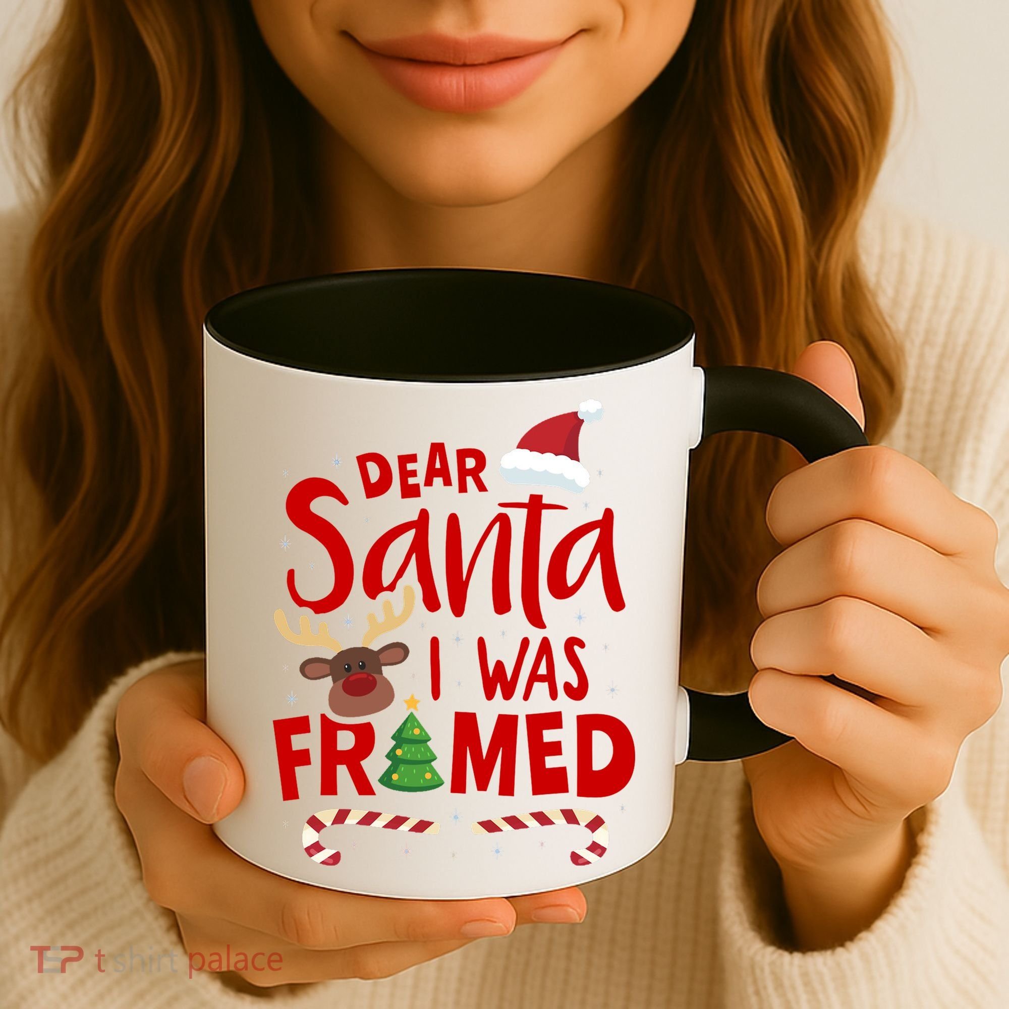 Dear Santa I Was Framed Coffee Mug